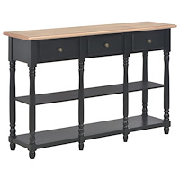 vidaXL Konsolbord svart 110x30x76 cm konstruerat trä