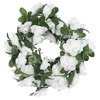 vidaXL Julkransar med blommor 6 st vit 240 cm
