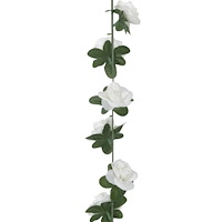 vidaXL Julkransar med blommor 6 st vit 240 cm