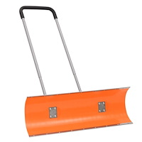 vidaXL Snöskyffel med utdragbart handtag orange 96 cm stålblad