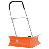vidaXL Snöplog med förlängningsbart handtag orange stål