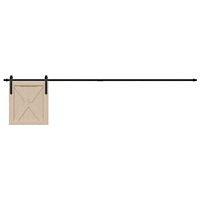 vidaXL Skjutdörrsbeslag för skåp 213 cm kolstål