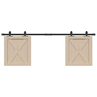 vidaXL Skjutdörrsbeslag för skåp 152 cm kolstål