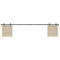 vidaXL Skjutdörrsbeslag för skåp 244 cm kolstål