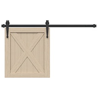 vidaXL Skjutdörrsbeslag för skåp 91 cm kolstål