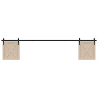 vidaXL Skjutdörrsbeslag för skåp 244 cm kolstål
