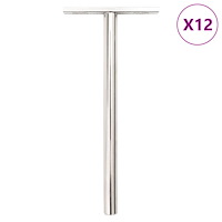 vidaXL Konsoler för flytande hyllplan 12st osynlig Ø10x150 mm kolstål