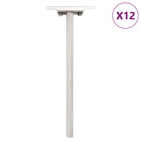 vidaXL Konsoler för flytande hyllplan 12st osynlig Ø12x200 mm kolstål