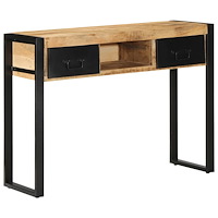 vidaXL Avlastningsbord 100x35x75 cm massivt grovt trä mango