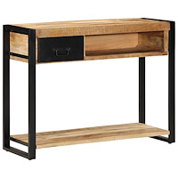 vidaXL Avlastningsbord 100x35x75 cm massivt grovt trä mango