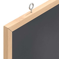 vidaXL Griffeltavla med ram i massiv furu svart 60x55 cm