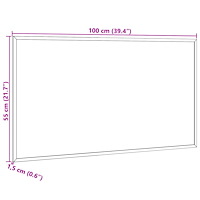 vidaXL Korkskiva med ram av massiv furu 100x55 cm
