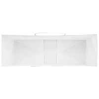 vidaXL Papperspåsar 50 st med handtag vit 32x12x42 cm
