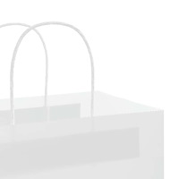 vidaXL Papperspåsar 50 st med handtag vit 32x12x42 cm