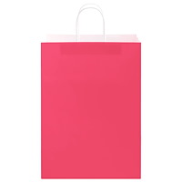 vidaXL Papperspåsar 50 st med handtag rosa 32x17x44 cm