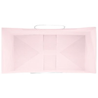 vidaXL Papperspåsar 250 st med handtag rosa 21x11x31 cm