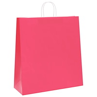 vidaXL Papperspåsar 250 st med handtag rosa 45x17x48 cm
