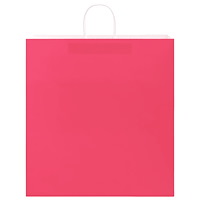 vidaXL Papperspåsar 250 st med handtag rosa 45x17x48 cm