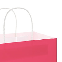 vidaXL Papperspåsar 250 st med handtag rosa 45x17x48 cm