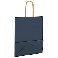 vidaXL Papperspåsar 50 st med handtag blå 18x8x22 cm