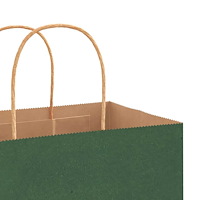 vidaXL Papperspåsar 250 st med handtag grön 32x22x28 cm