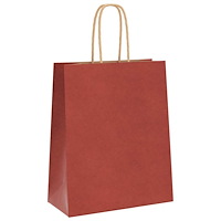 vidaXL Papperspåsar 50 st med handtag röd 18x8x22 cm
