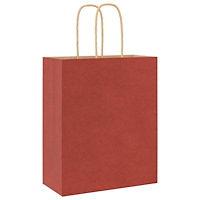 vidaXL Papperspåsar 50 st med handtag röd 18x8x22 cm
