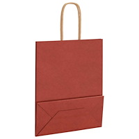 vidaXL Papperspåsar 50 st med handtag röd 18x8x22 cm