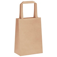 vidaXL Papperspåsar 50 st med handtag brun 15x8x21 cm