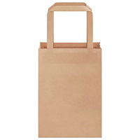 vidaXL Papperspåsar 50 st med handtag brun 15x8x21 cm