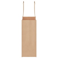vidaXL Papperspåsar 50 st med handtag brun 15x8x21 cm