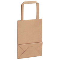 vidaXL Papperspåsar 50 st med handtag brun 15x8x21 cm