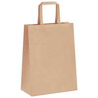 vidaXL Papperspåsar 50 st med handtag brun 21x11x28 cm