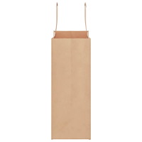 vidaXL Papperspåsar 50 st med handtag brun 21x11x28 cm