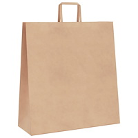 vidaXL Papperspåsar 50 st med handtag brun 45x17x48 cm