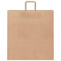 vidaXL Papperspåsar 50 st med handtag brun 45x17x48 cm
