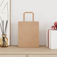 vidaXL Papperspåsar 250 st med handtag brun 18x8x22 cm