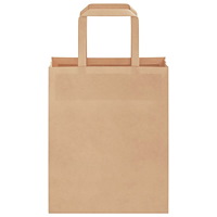 vidaXL Papperspåsar 250 st med handtag brun 18x8x22 cm