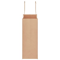 vidaXL Papperspåsar 250 st med handtag brun 18x8x22 cm