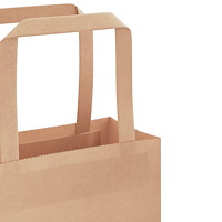 vidaXL Papperspåsar 250 st med handtag brun 18x8x22 cm
