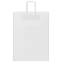 vidaXL Papperspåsar 50 st med handtag vit 32x17x44 cm