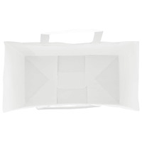 vidaXL Papperspåsar 50 st med handtag vit 32x17x44 cm