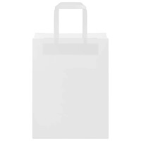 vidaXL Papperspåsar 250 st med handtag vit 21x11x28 cm
