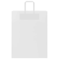 vidaXL Papperspåsar 250 st med handtag vit 32x12x42 cm