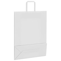 vidaXL Papperspåsar 250 st med handtag vit 32x12x42 cm