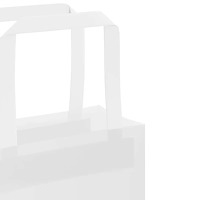 vidaXL Papperspåsar 250 st med handtag vit 32x12x42 cm