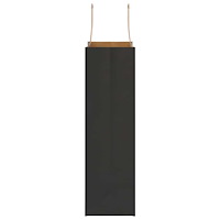 vidaXL Papperspåsar 250 st med handtag svart 21x11x36 cm