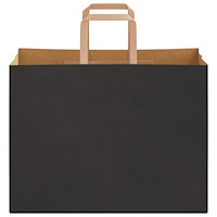 vidaXL Papperspåsar 250 st med handtag svart 32x17x25 cm
