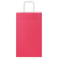vidaXL Papperspåsar 250 st med handtag rosa 21x11x36 cm