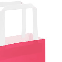 vidaXL Papperspåsar 250 st med handtag rosa 21x11x36 cm